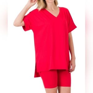 T-shirt and Biker Short Set